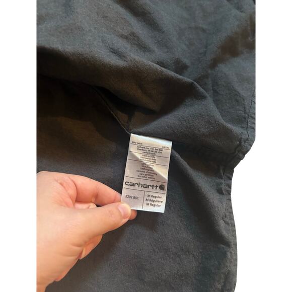 Carhartt Men's Black S202 BKC Chambray LS Button-Down Shirt Medium Regular fit - Picture 4 of 4